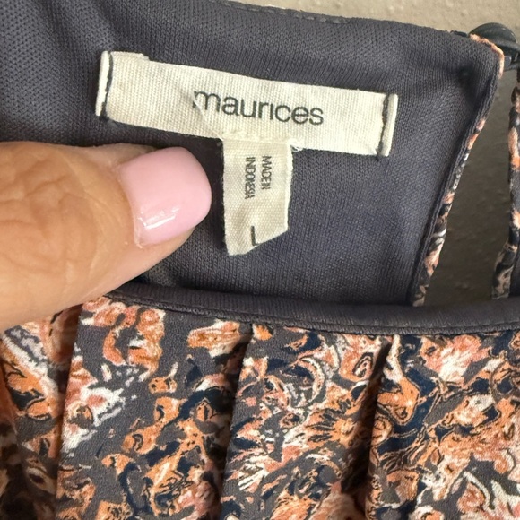 Maurices Black and Orange Paisley Midi Dress - Picture 3 of 4